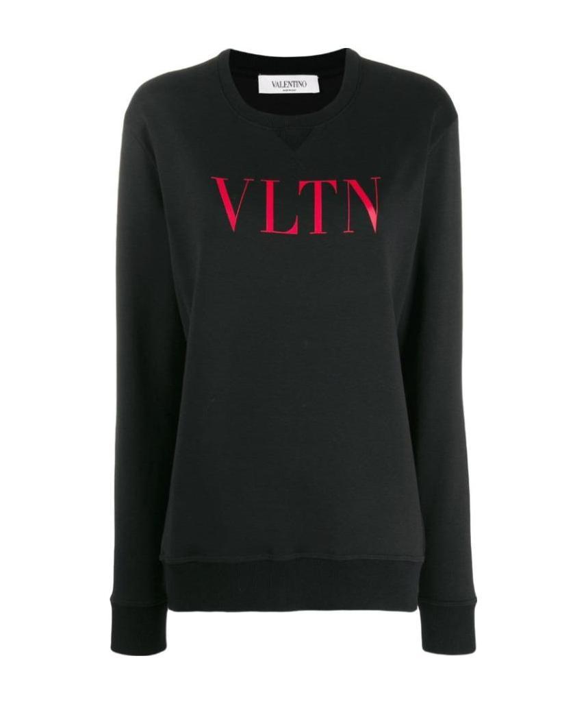 Valentino Logo Sweater In Black