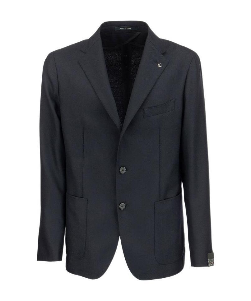 Shop Tagliatore Bag Wool Suit Jacket In Black