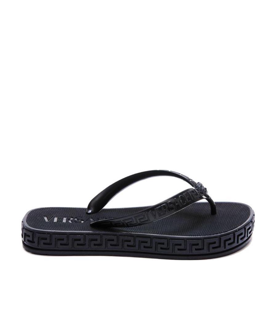 VERSACE GRECA-MOTIF FLIP FLOPS
