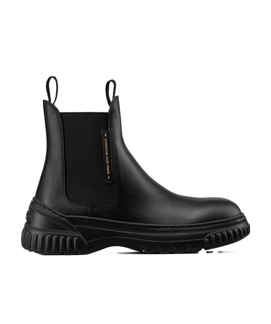 Dior Logo Short Boots In Black