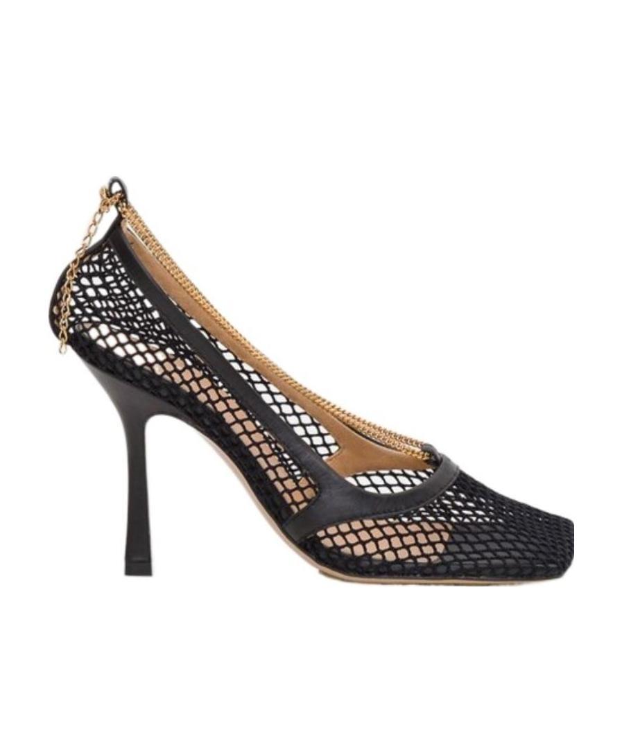 Bottega Veneta Fishing Net High Heels In Nero