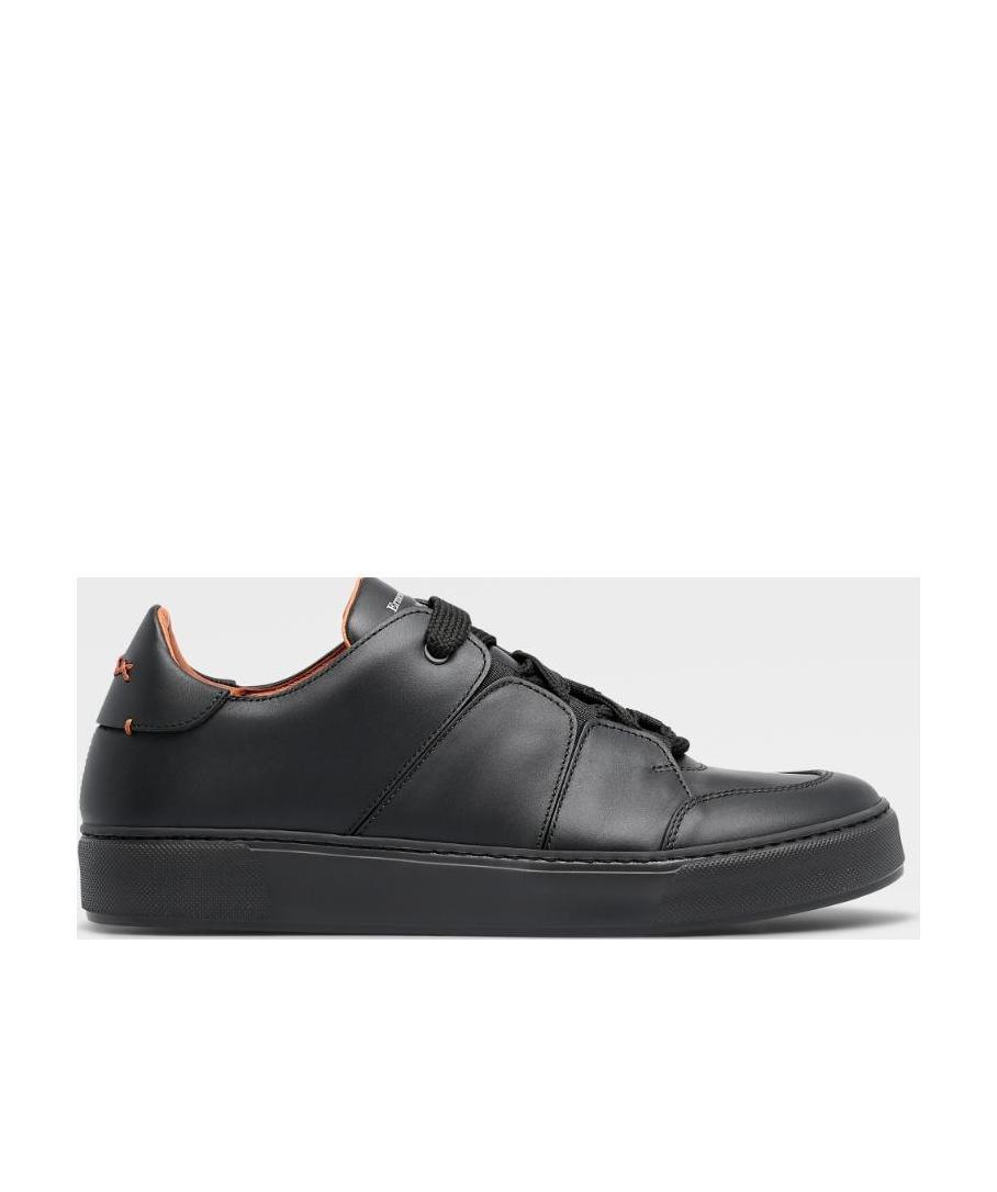 Zegna Stitched-panel Low-top Trainers In Black