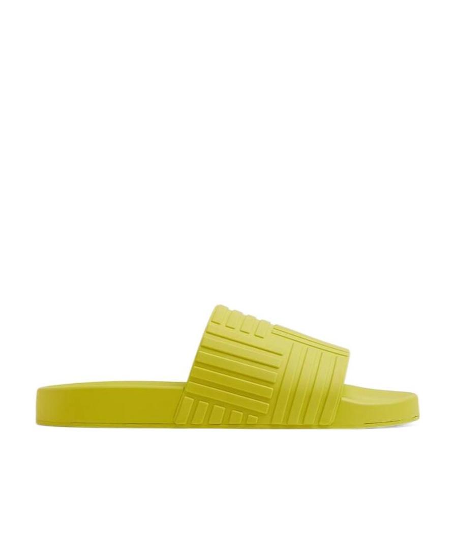 Bottega Veneta Intrecciato Logo-embossed Slides In Brown