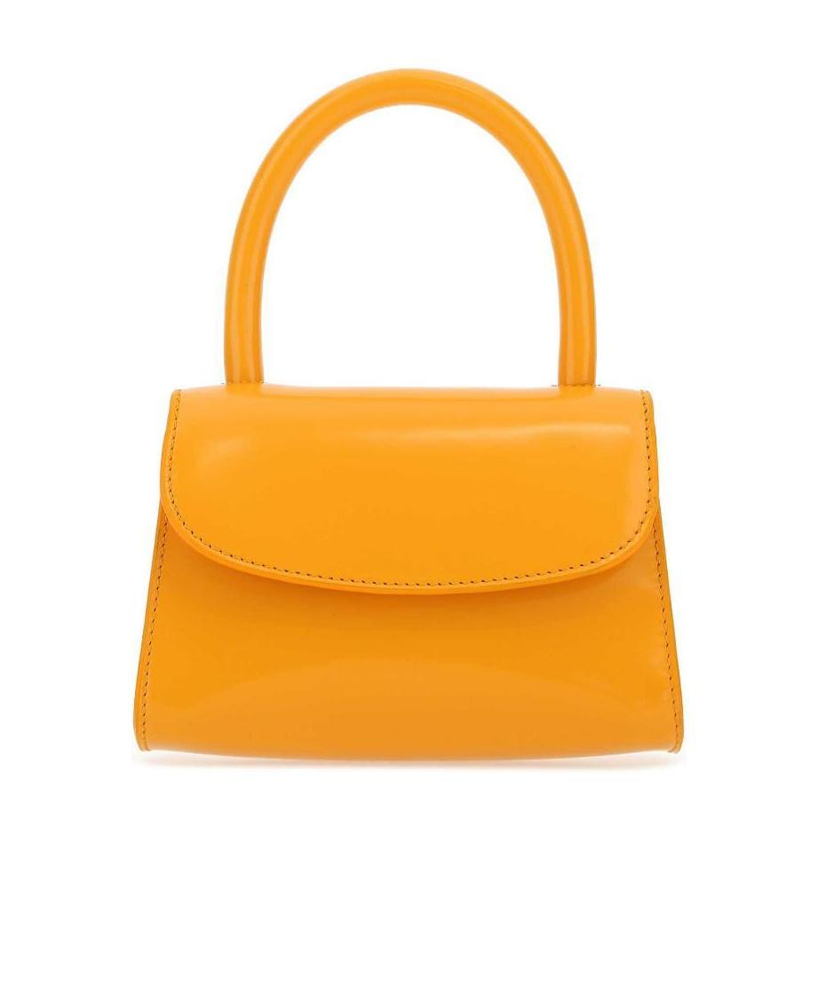 By Far Orange Leather Mini Handbag