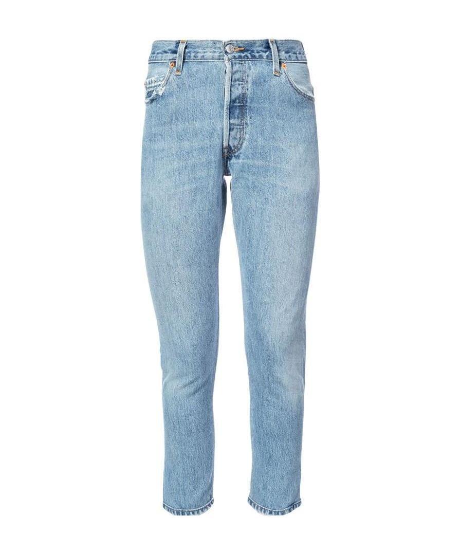 Re/done High Rise Slim-fit Jeans In Blue