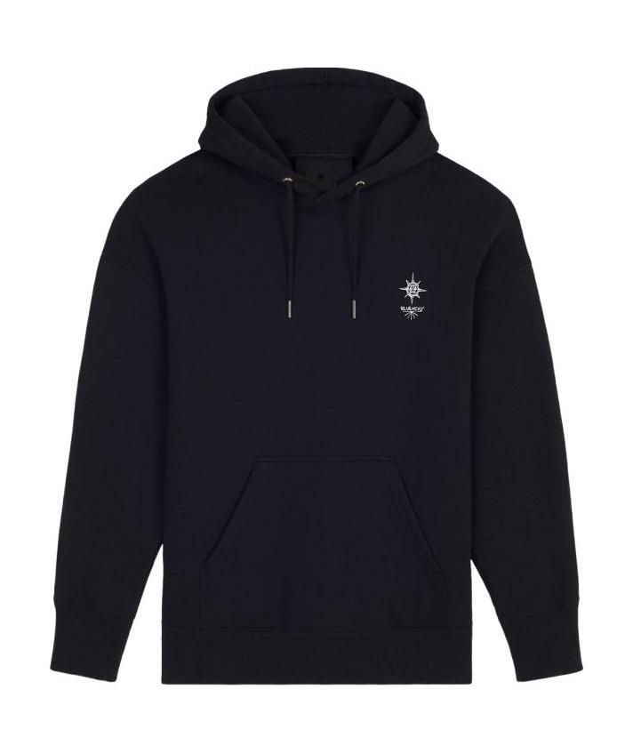 Givenchy Black Oversized Frame Print Hoodie In Black