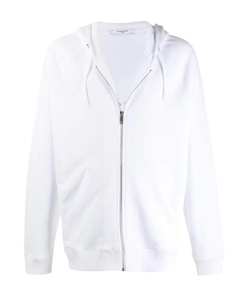 Givenchy Rainbow Logo-print Zipped Hoodie In White