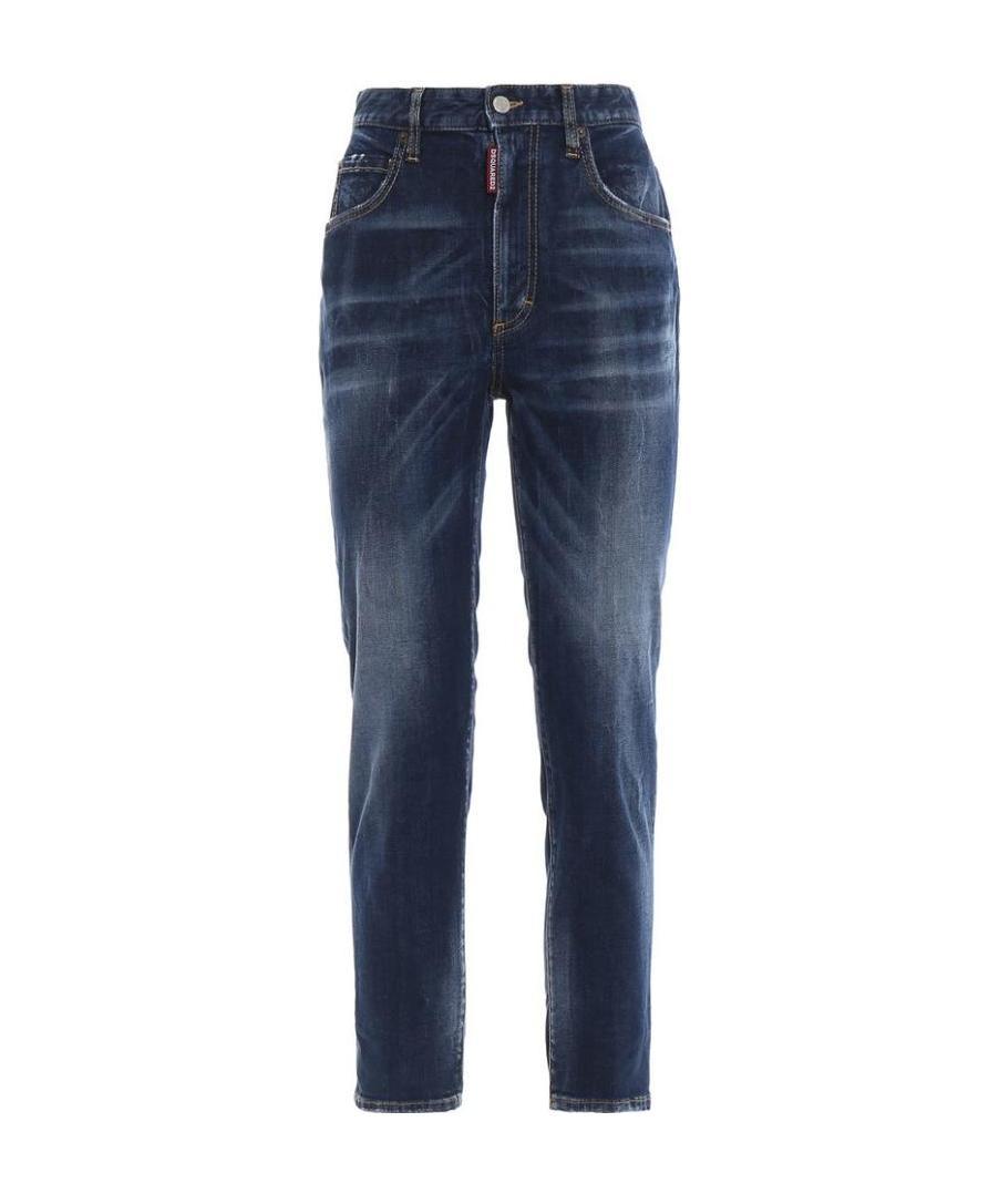 Dsquared2 High-waisted Jeans In Blue