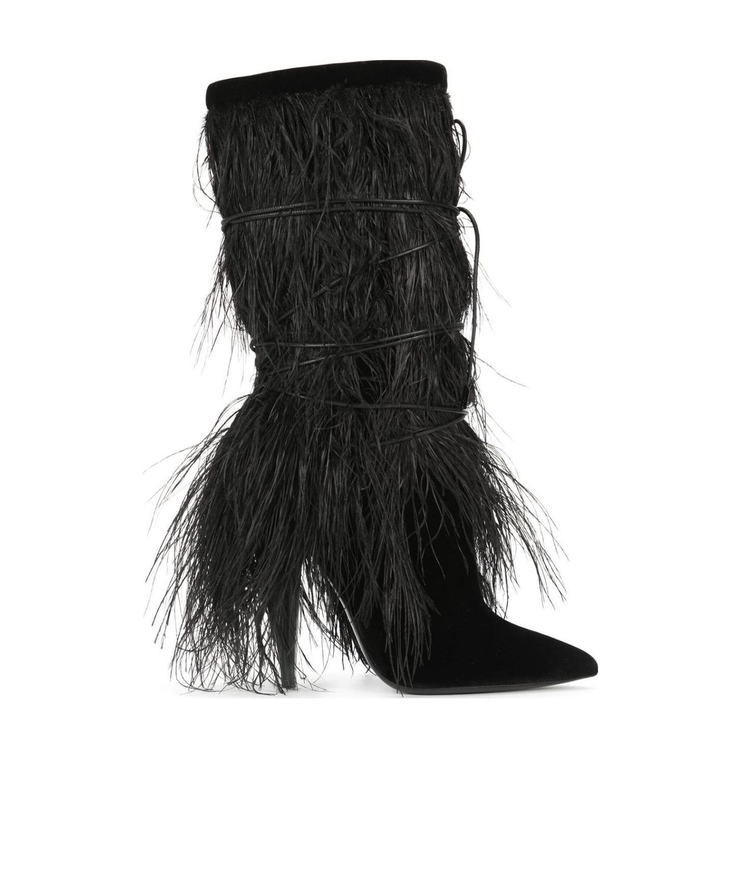 Saint Laurent Yeti 110 Ankle Boots In Black