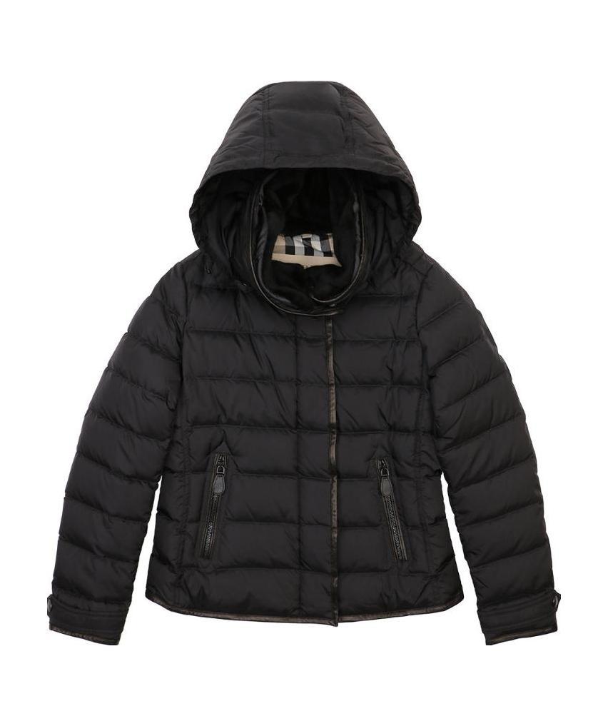 Burberry Hooded Down Jacket In Black