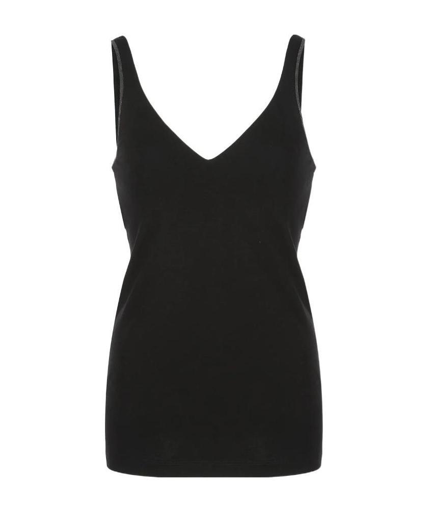 Brunello Cucinelli Slim-fit Tank Top In Black