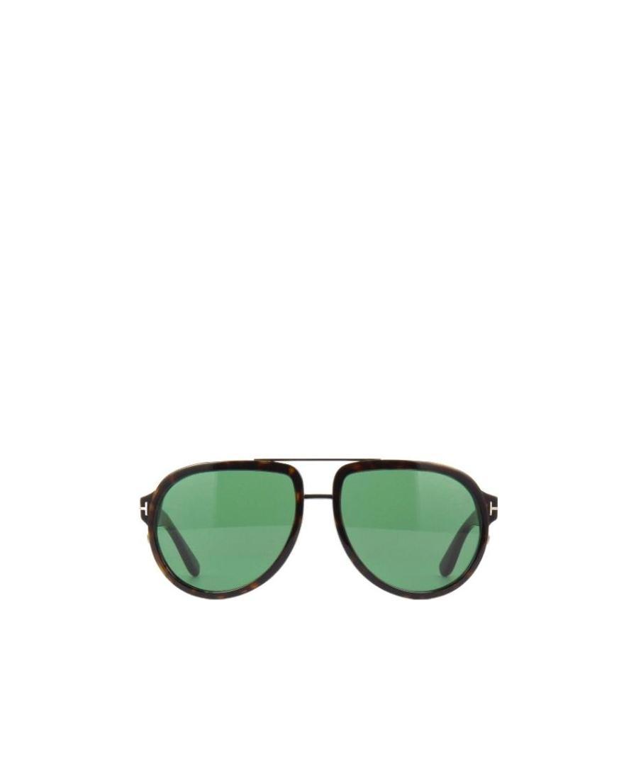 Tom Ford Logo Sunglasses In Green