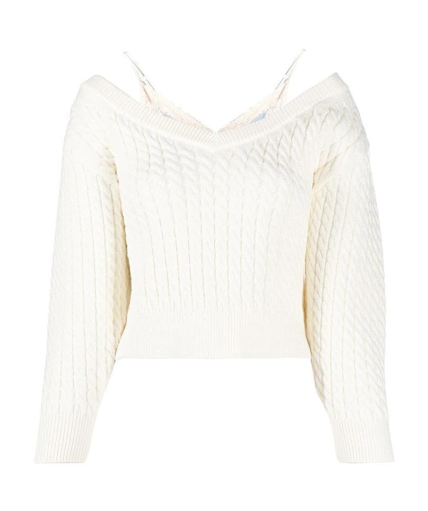 Alexander Wang Rib Sweater In White