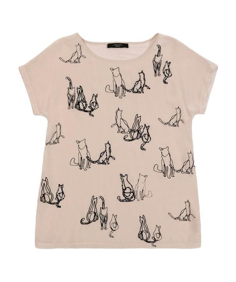 Weekend Max Mara T-shirt With Round Neck And Short Sleeves In Pink