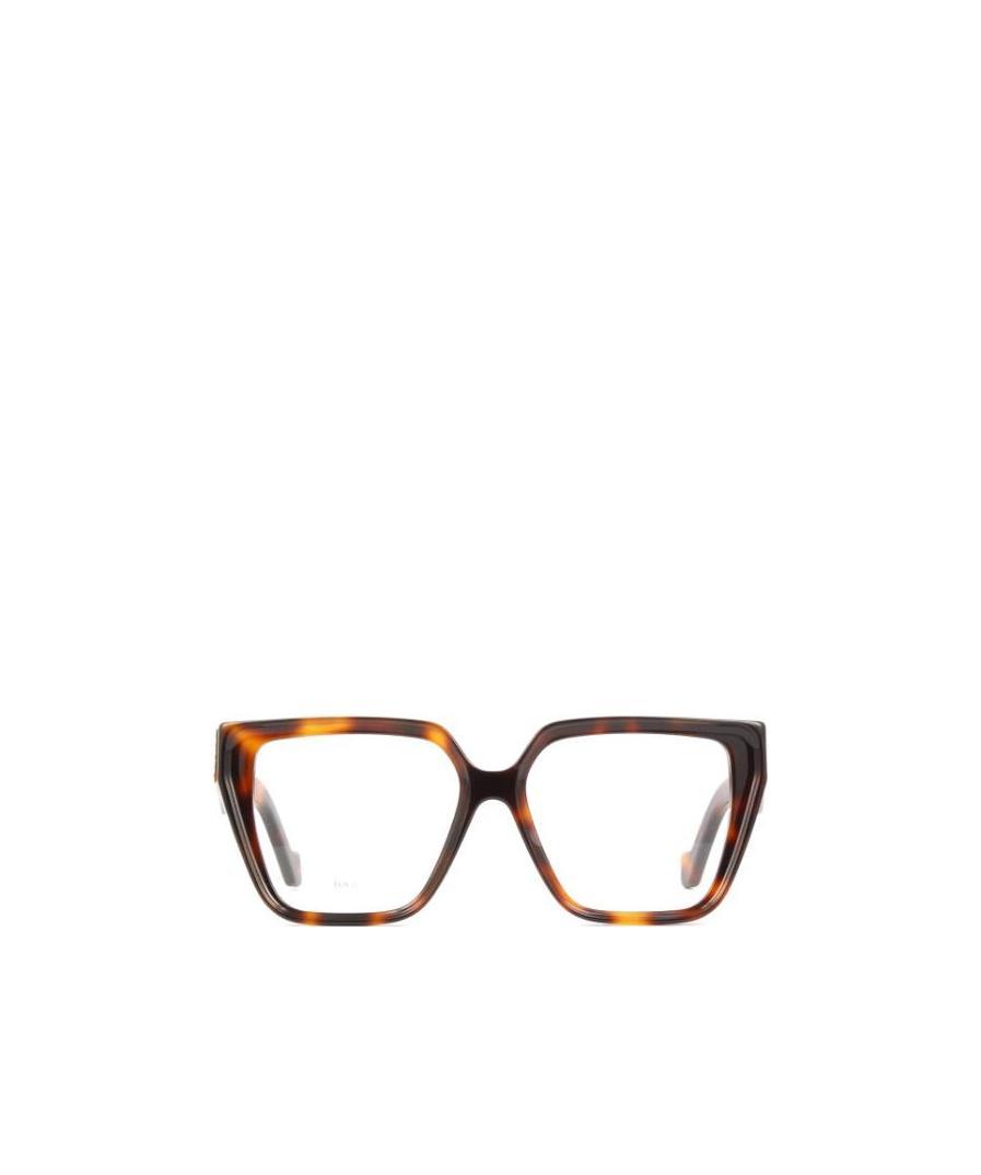 Loewe Logo-plaque Oversize-frame Glasses In Multicolor