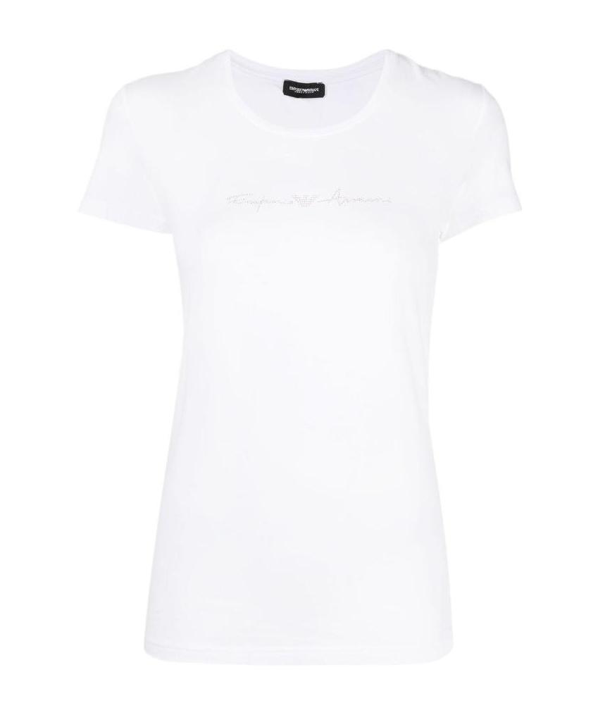 Emporio Armani Logo Crew-neck T-shirt In White