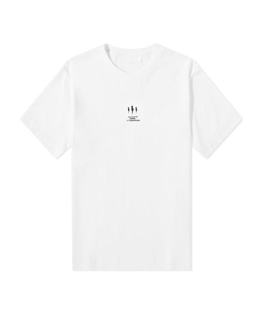 Neil Barrett T-shirt With Round Neck And Short Sleeves In White