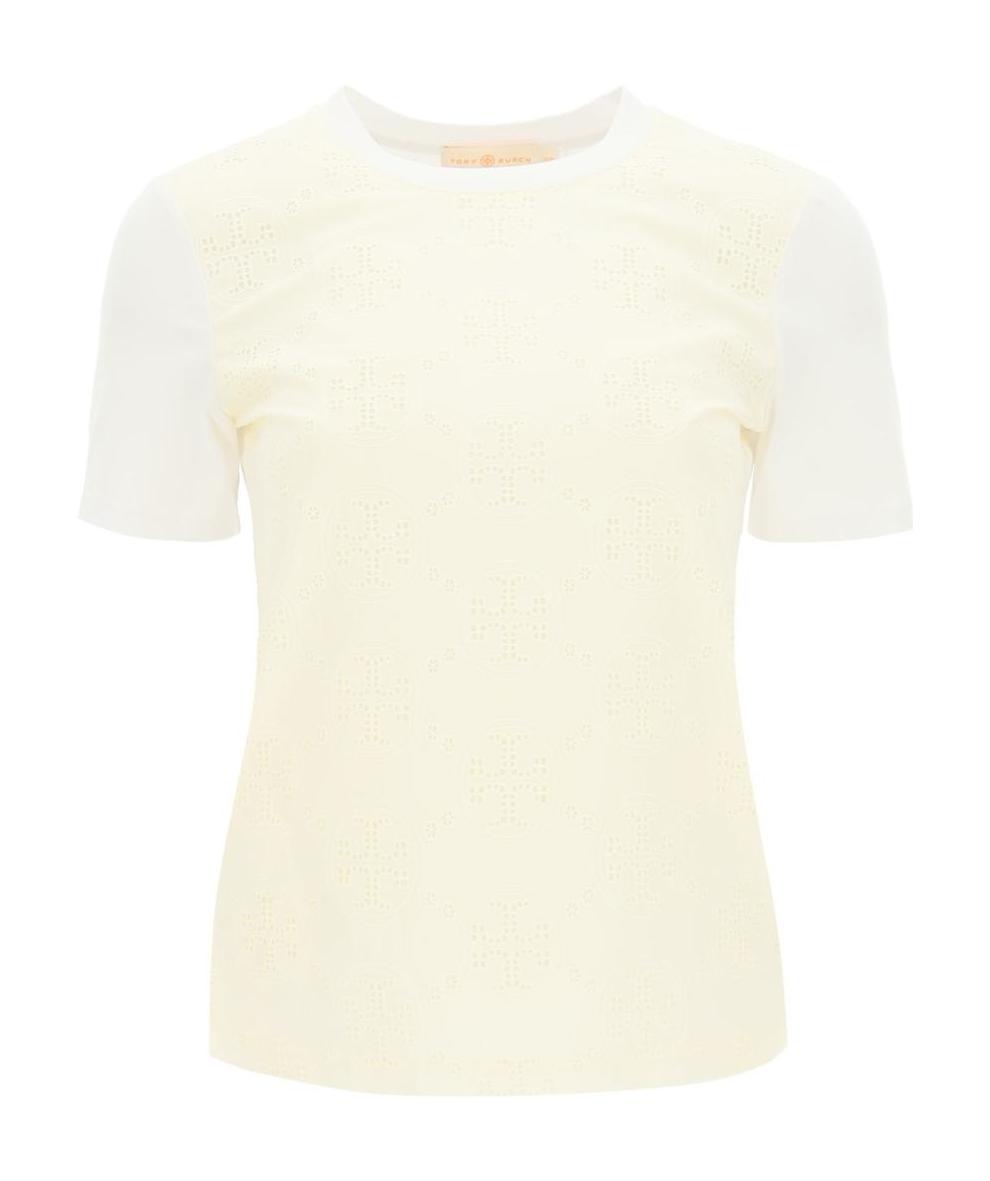 Tory Burch Perforated-monogram Cotton T-shirt