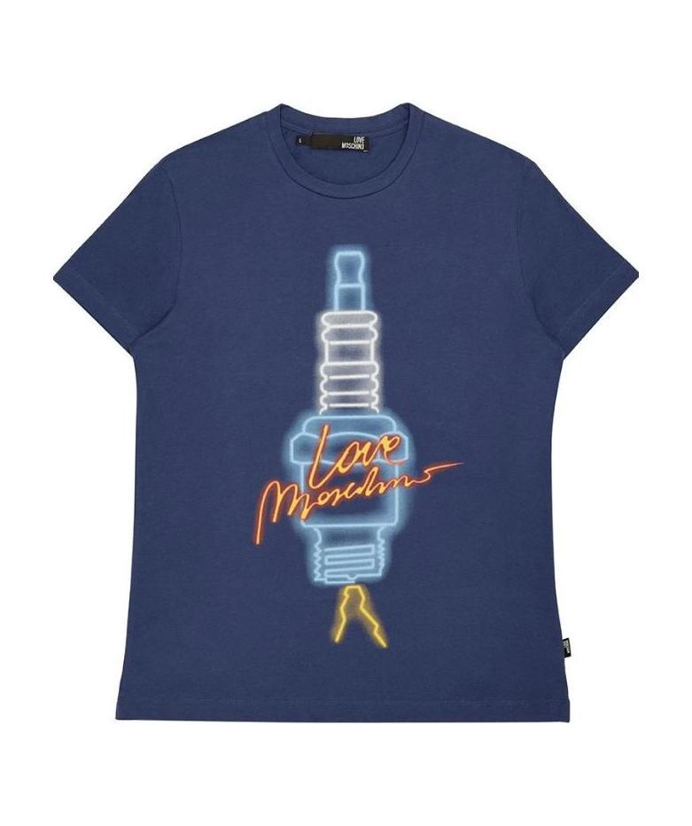 MOSCHINO PRINTED T-SHIRT WITH ROUND NECK