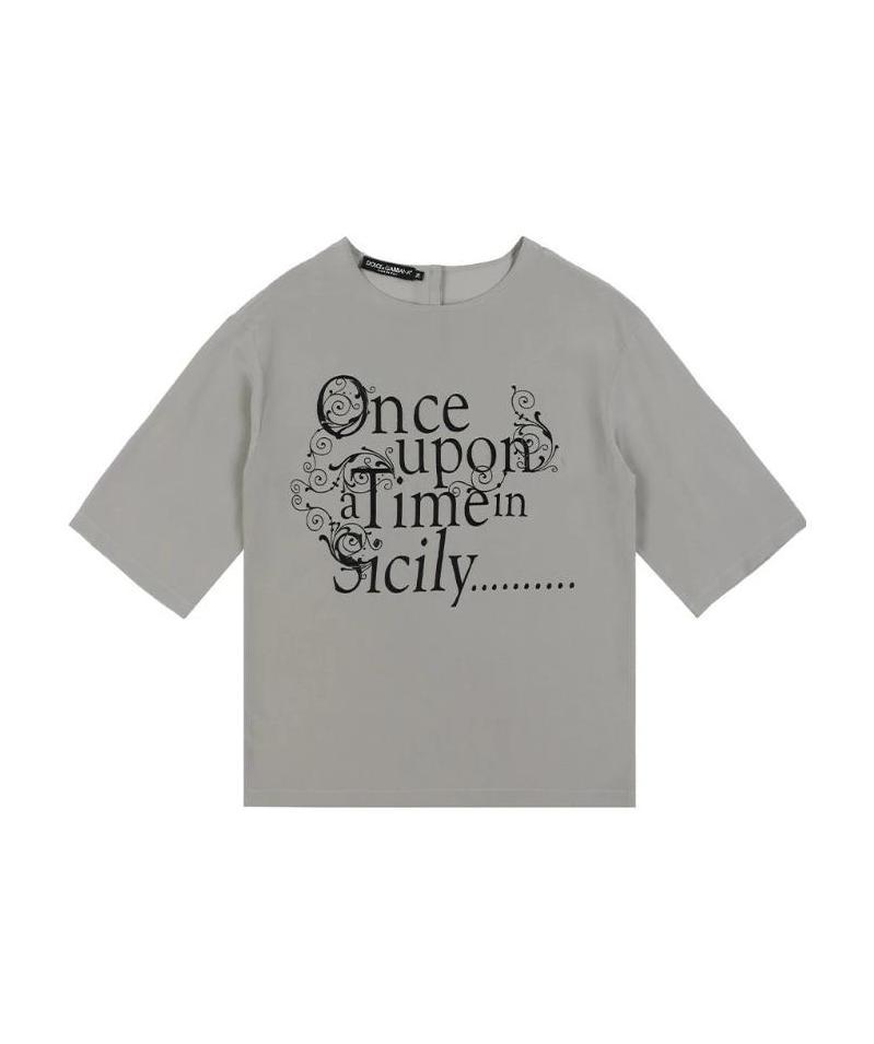 Dolce & Gabbana Printed T-shirt In Gray