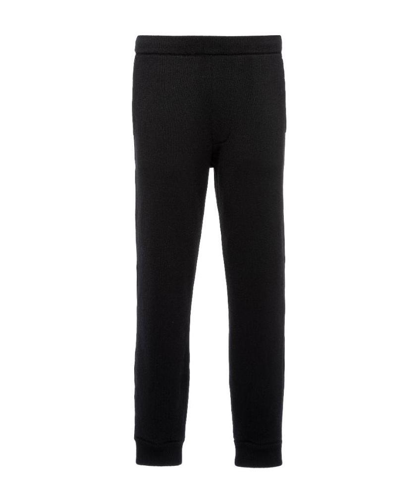 Prada Stripe Detail Track Pants In Black