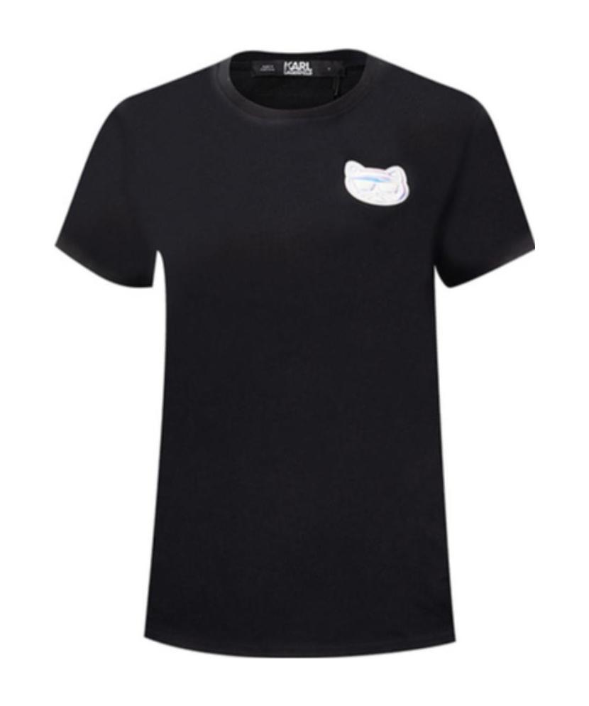 Karl Lagerfeld Black Logo T-shirt In Black