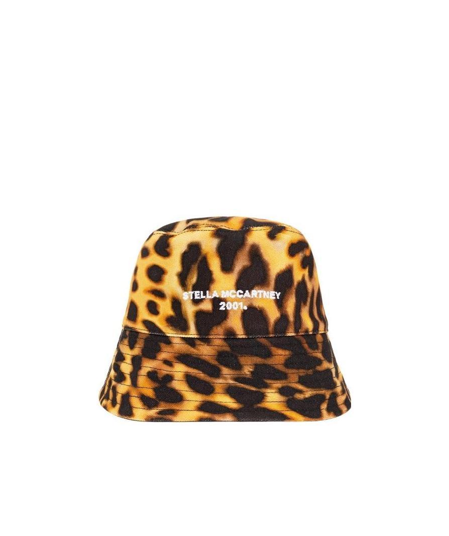 Stella Mccartney Leopard Printed Bucket Hat In Brown