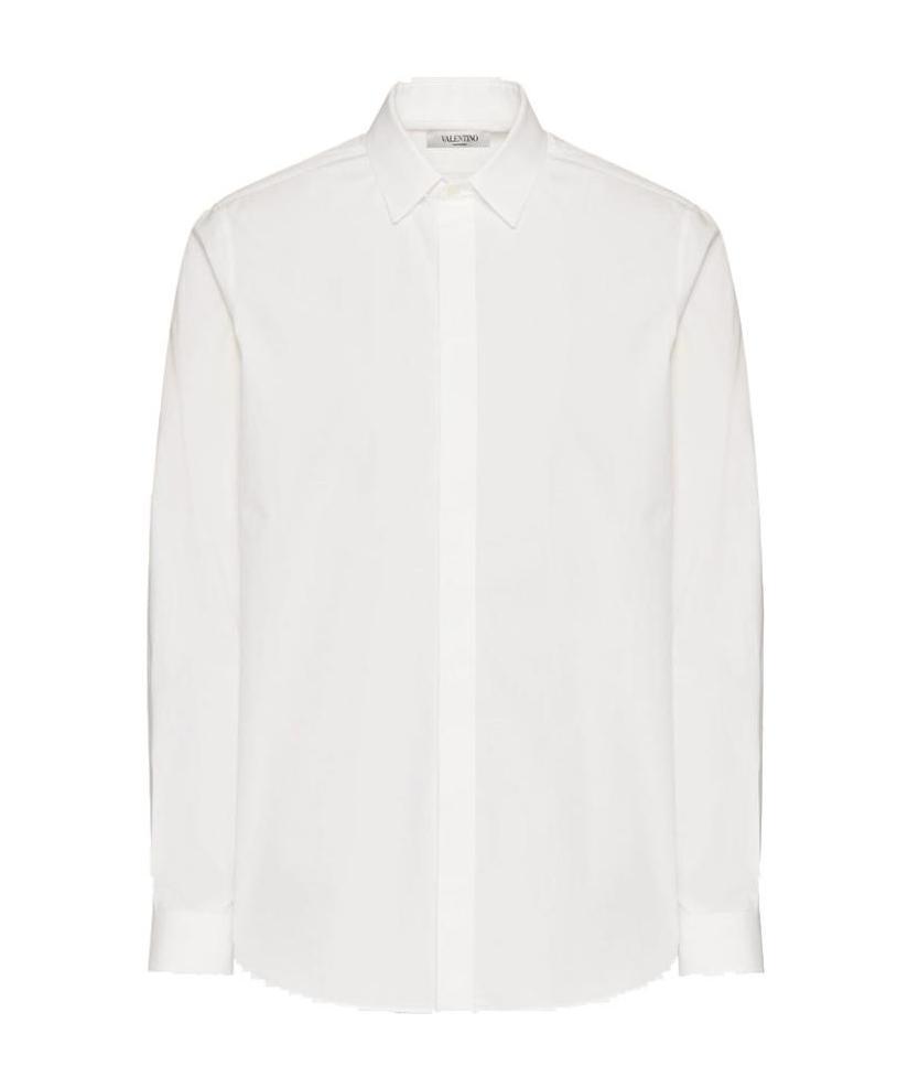 Valentino Garavani Men Shirt With Rockstud Untitled Studs In White