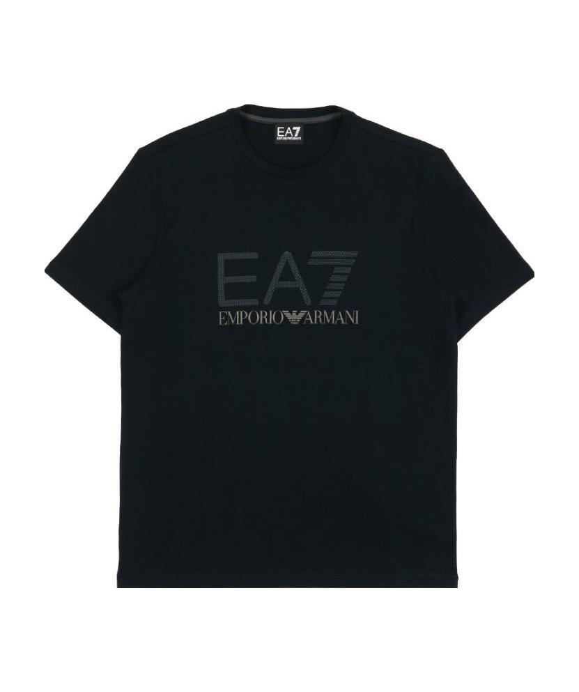 EA7 LOGO T-SHIRT WITH ROUND NECK