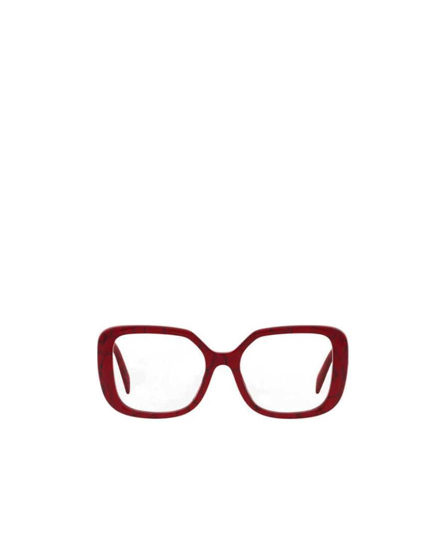 Prada Square Frame Flat Mirror In Red
