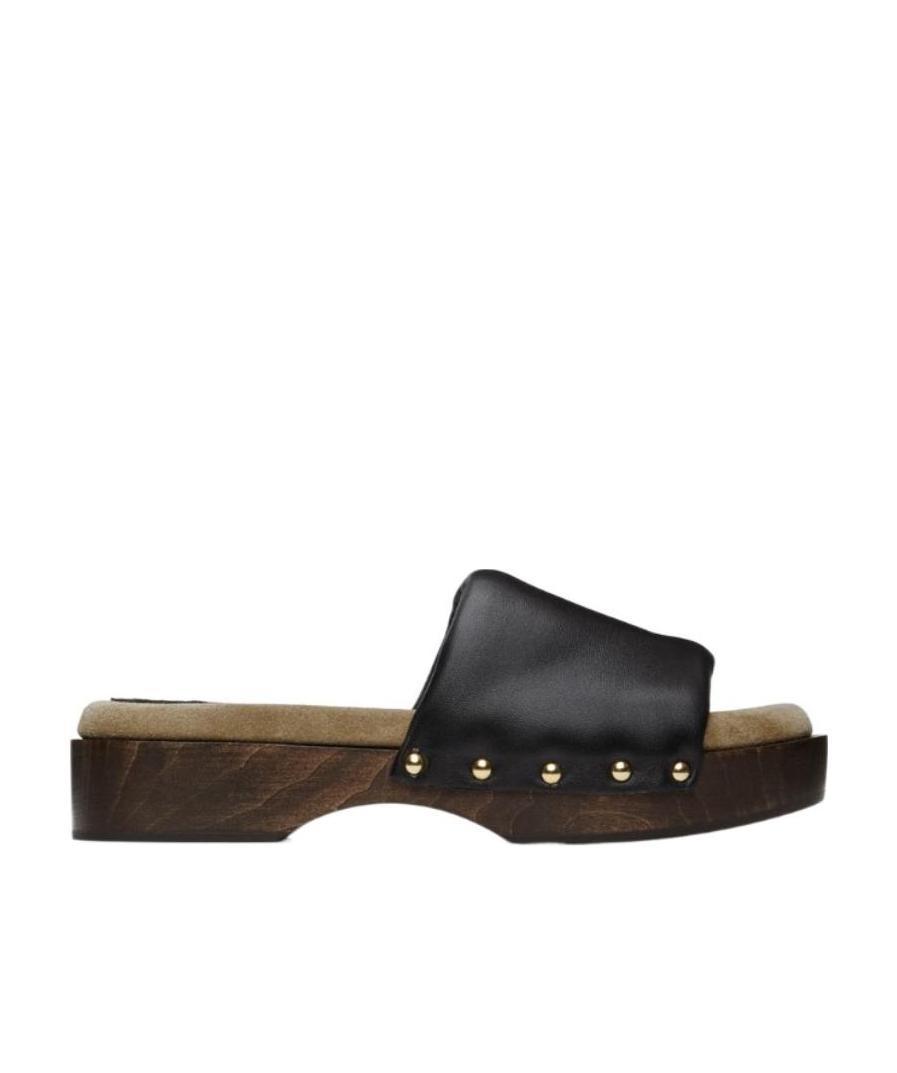 Nanushka Stefflon Leather And Suede Sandals In Black