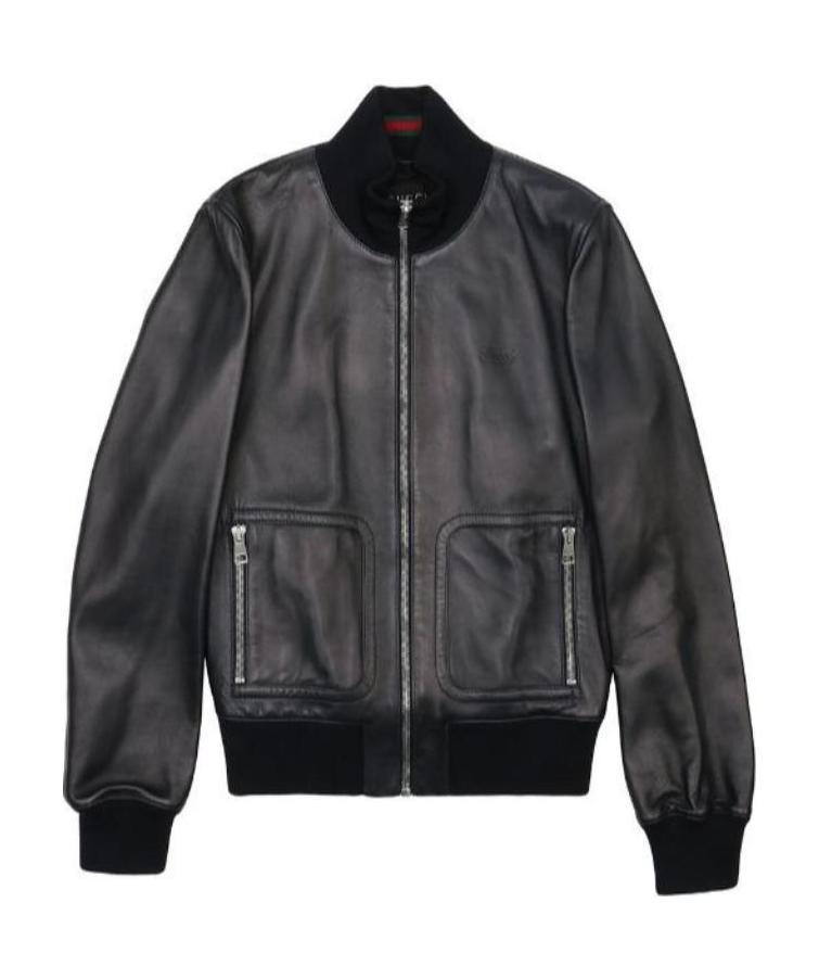 Gucci Logo Casual Jacket In Black