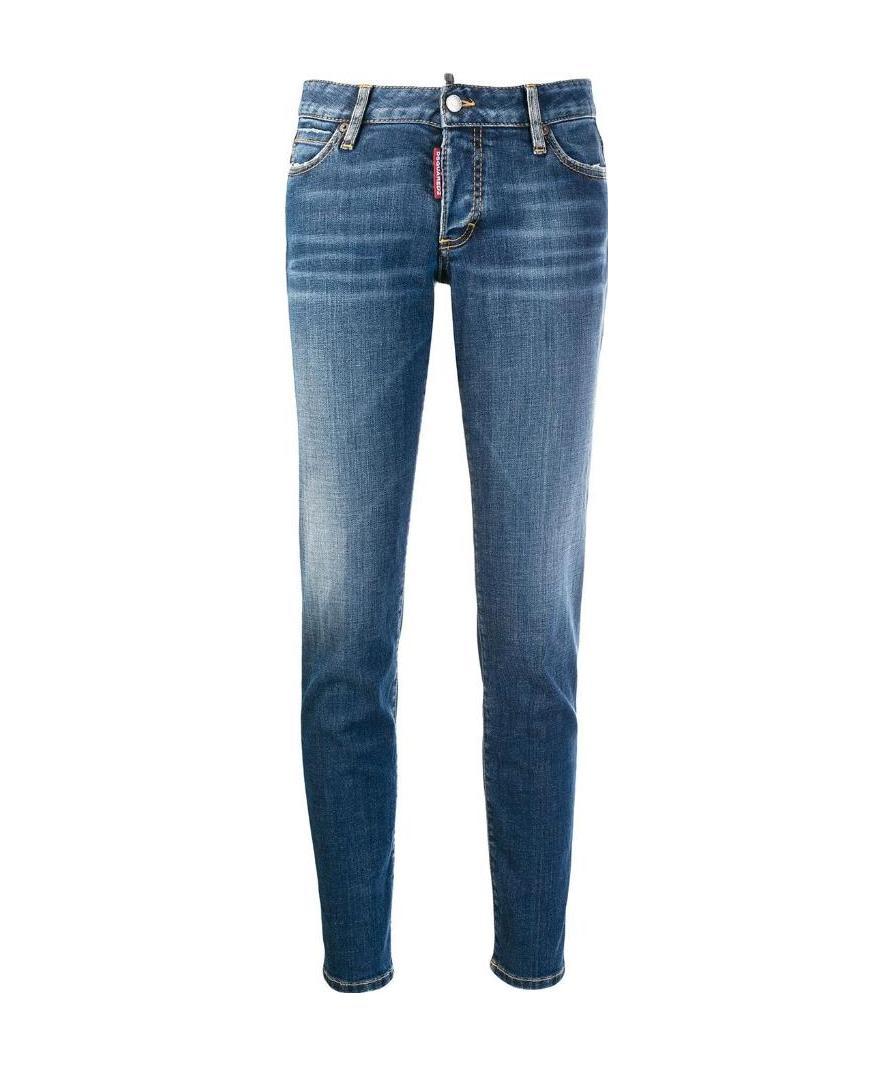 Dsquared2 Low-rise Skinny Jeans In Blue