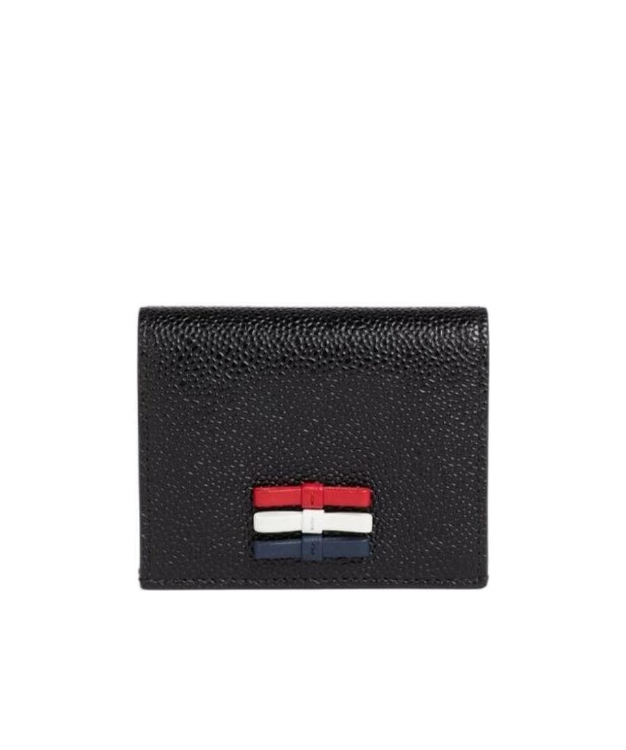 Shop Thom Browne Rwb Trim Card Holder In Black