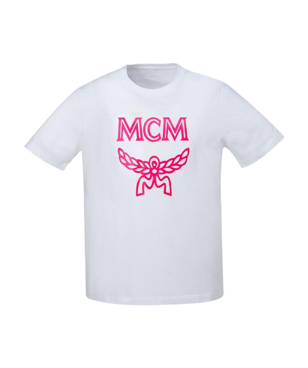 Mcm Classic Logo T-shirt In White