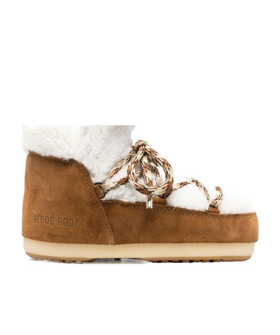 Moon Boot Mars Shearling Ankle Boots In Brown