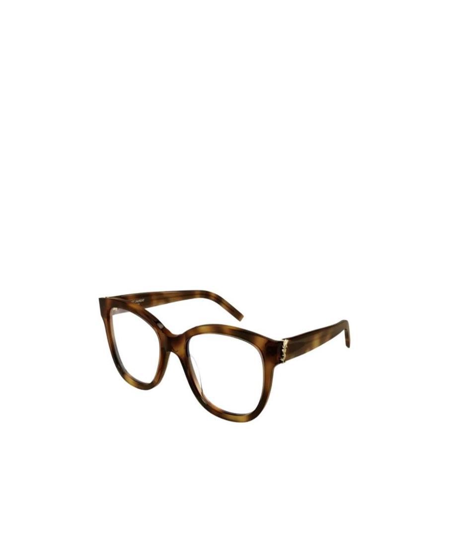 Saint Laurent Tortoise-shell Square Frames In Brown