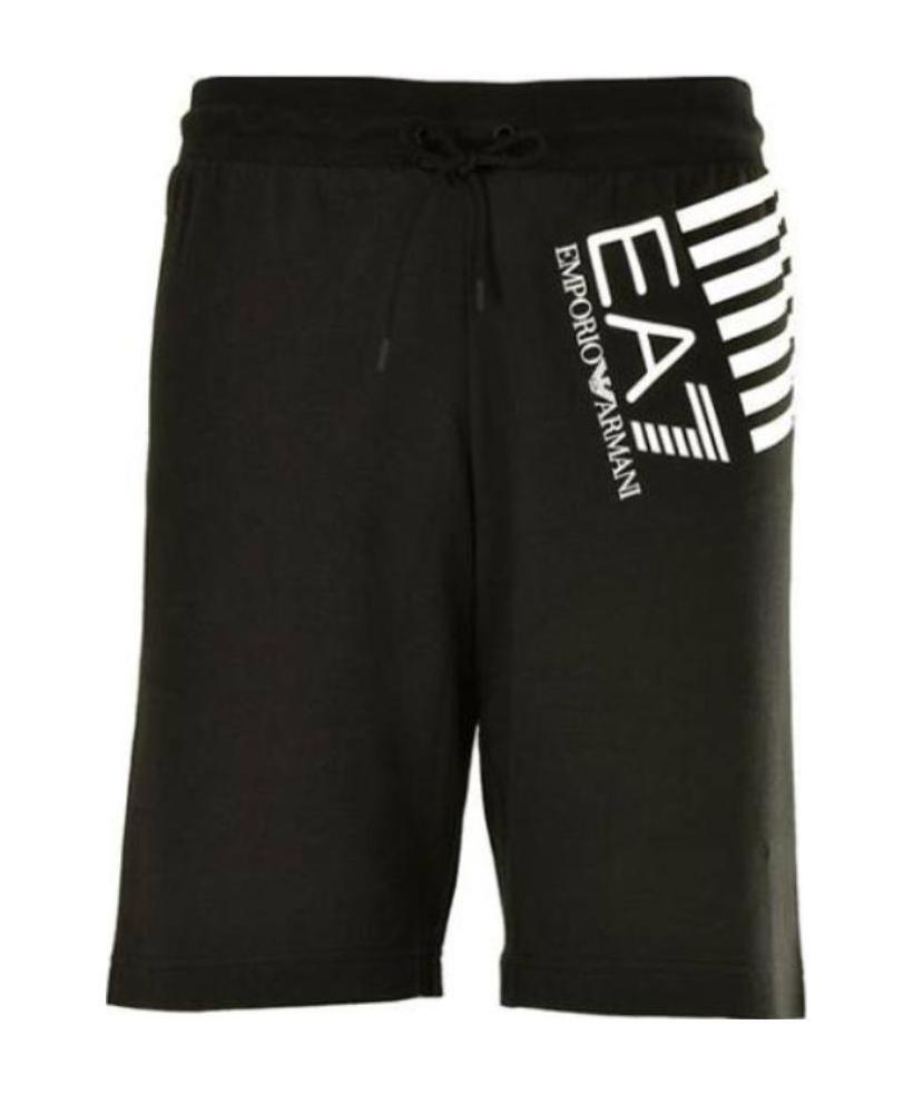 Ea7 Logo Shorts In Black