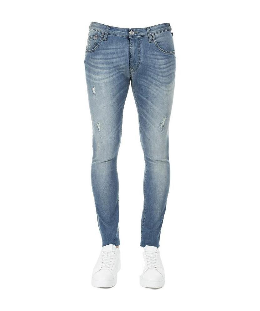 Armani Jeans Logo Jeans In Blue