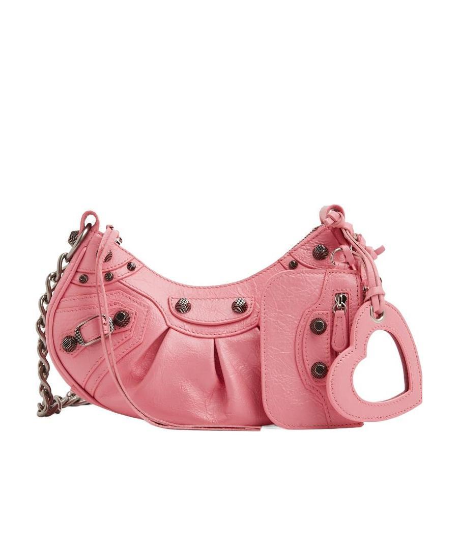 Balenciaga Women Pink Nappa Leather Le Cagole Xs Crossbody Bag In Pink