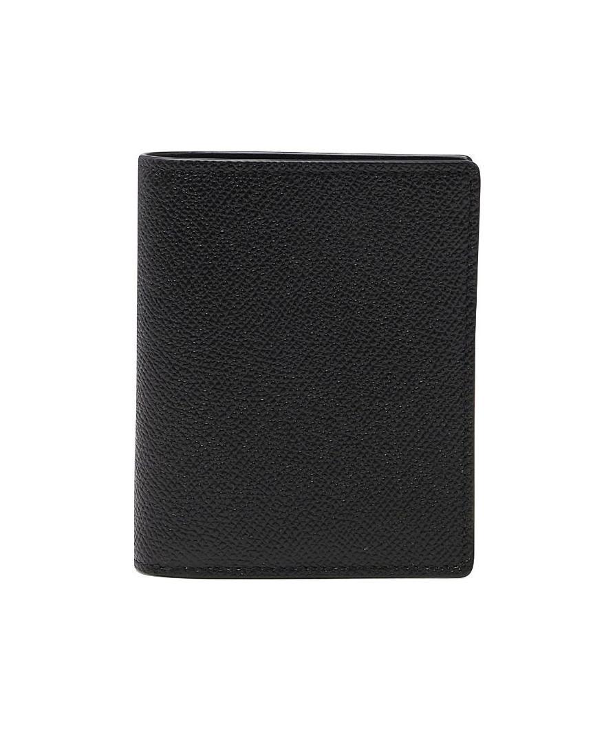 Maison Margiela Folding Leather Wallet In Black