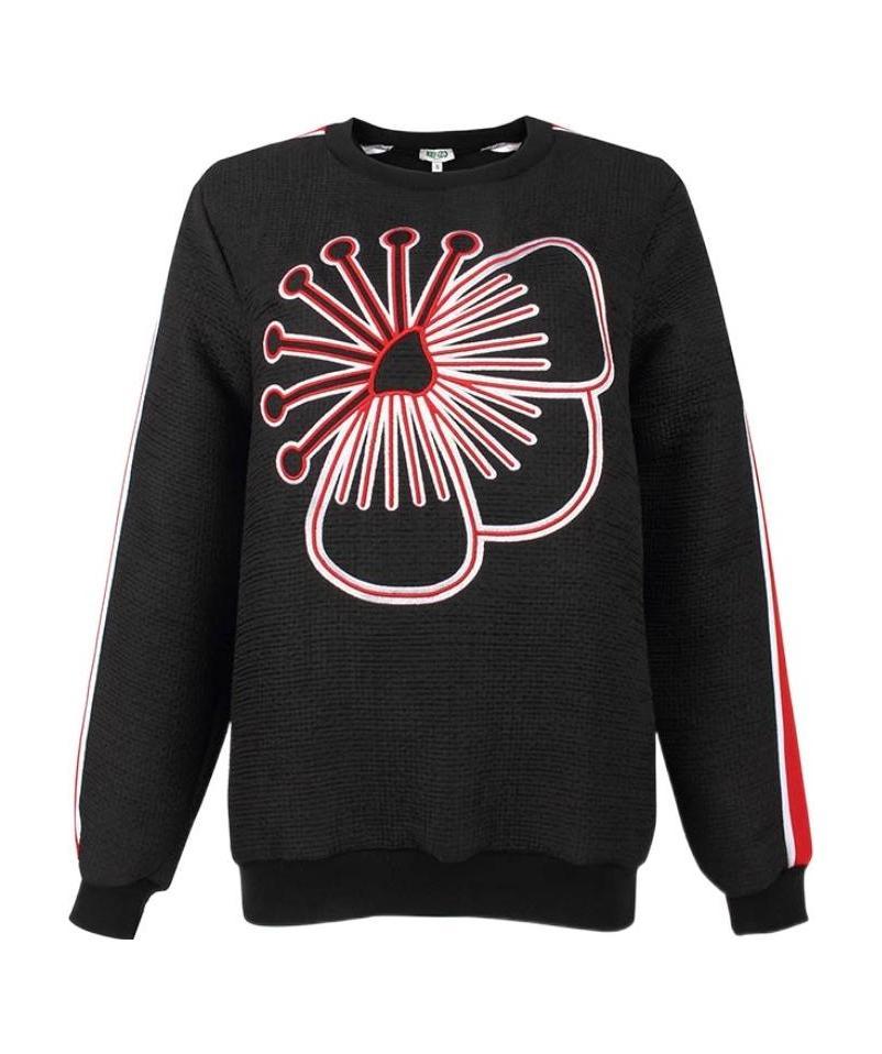 Kenzo Round-neck Pullover Sweater In Black