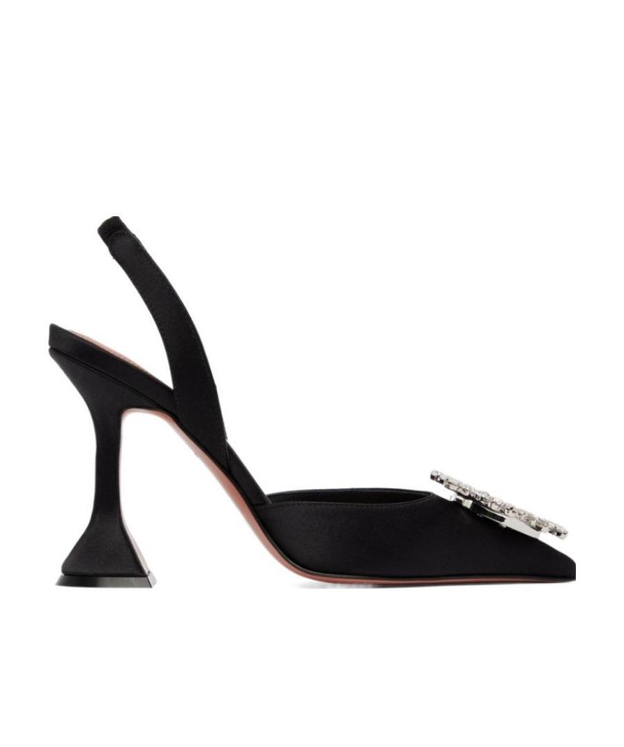 Shop Amina Muaddi Begum Back-laced Heels In Black
