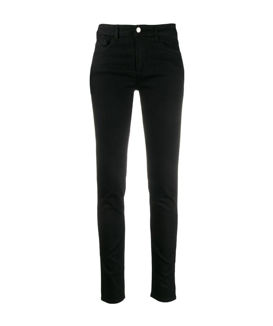 EMPORIO ARMANI LOGO PATCH LOW-RISE SKINNY JEANS