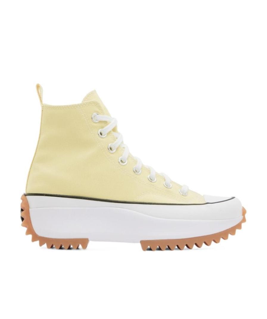 Converse Yellow Run Star Hike Hi Sneakers In White