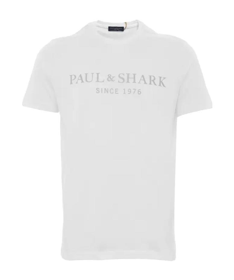 Shop Paul & Shark Logo Details T-shirt In White