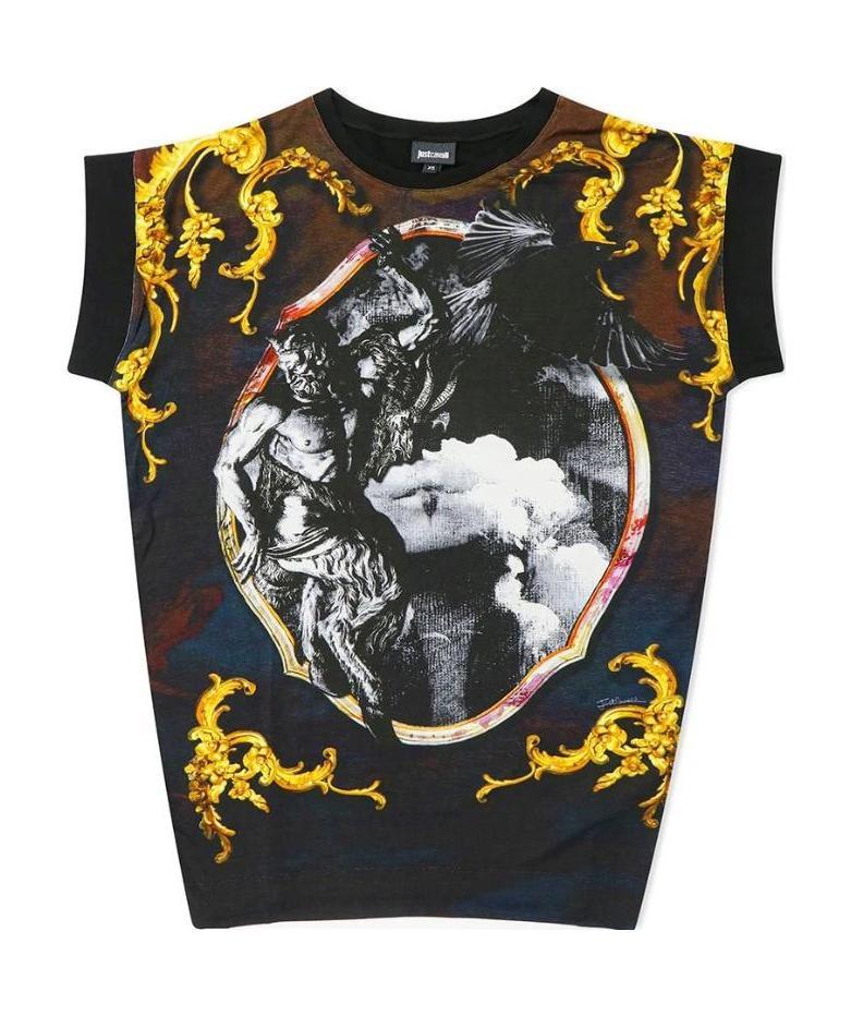 JUST CAVALLI T-SHIRT WITH ROUND NECK AND SHORT SLEEVES