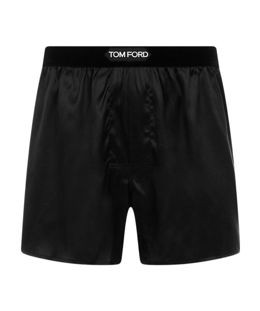 Tom Ford Silk Satin Boxer Briefs In Black