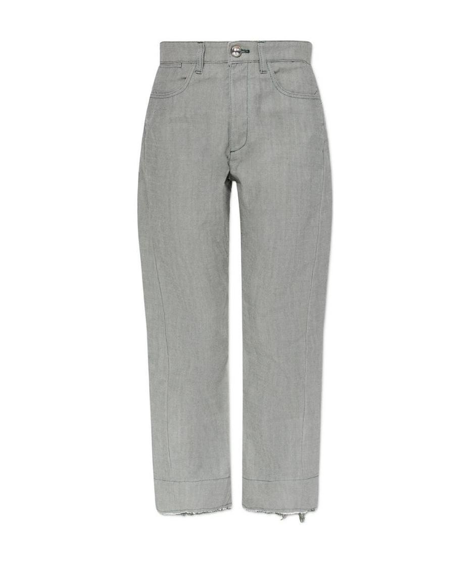 Jil Sander High-rise Wide-leg Trousers In Green