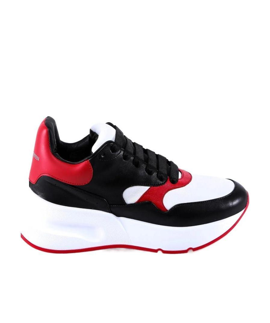 Alexander Mcqueen Logo Color Casual Sports Shoes In Black